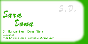 sara dona business card